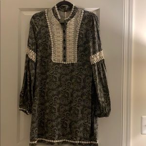 Free People NWT Paisley and Lace Mini Dress